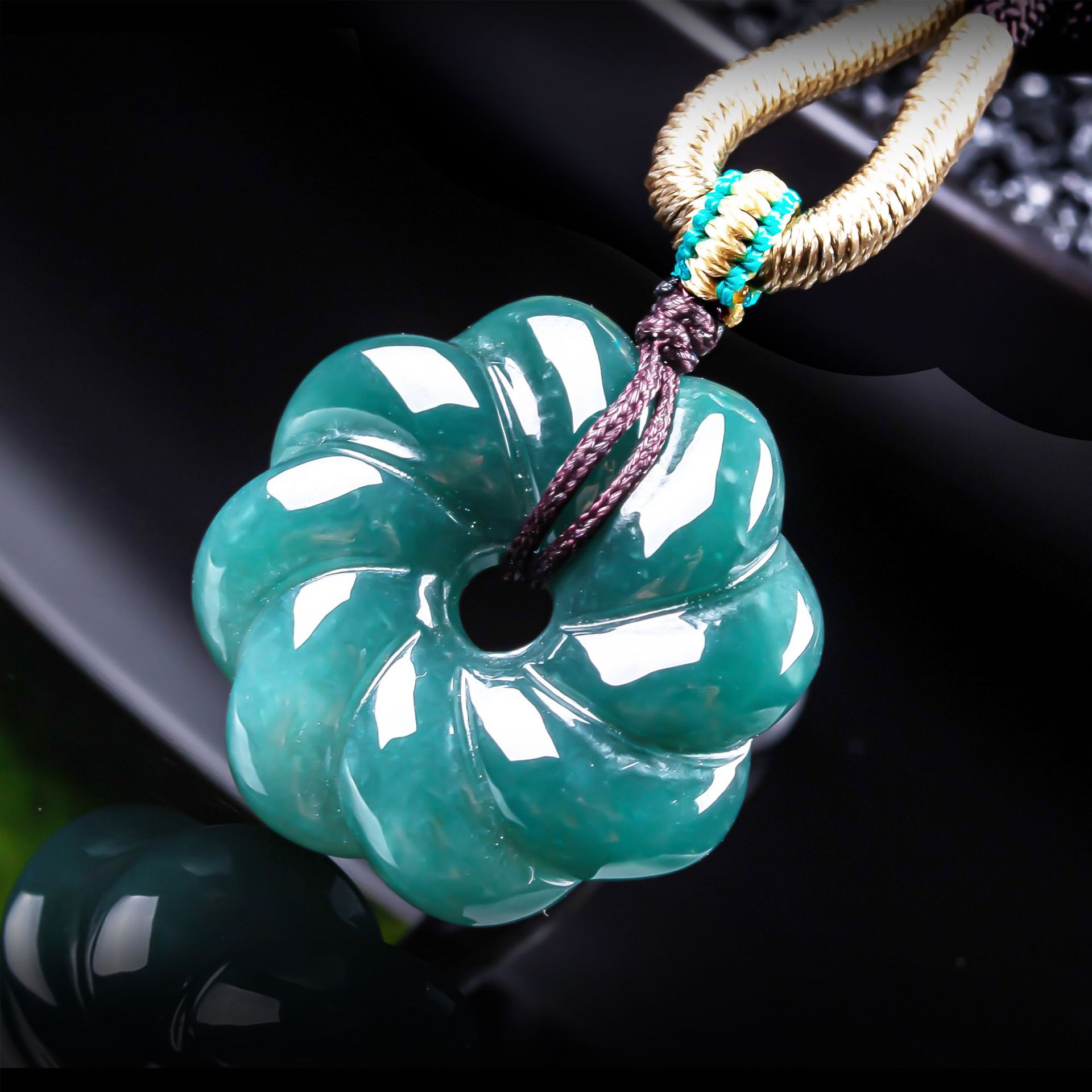 Women'S Fashion - Natuurlijke Birmese Jadeiet Bloemhanger Ketting Accessoires