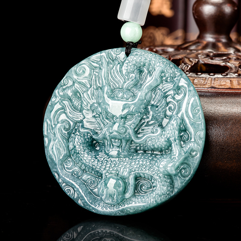 Women'S Fashion - Birmese Jadeïet Draak Hanger Ketting Cadeaus