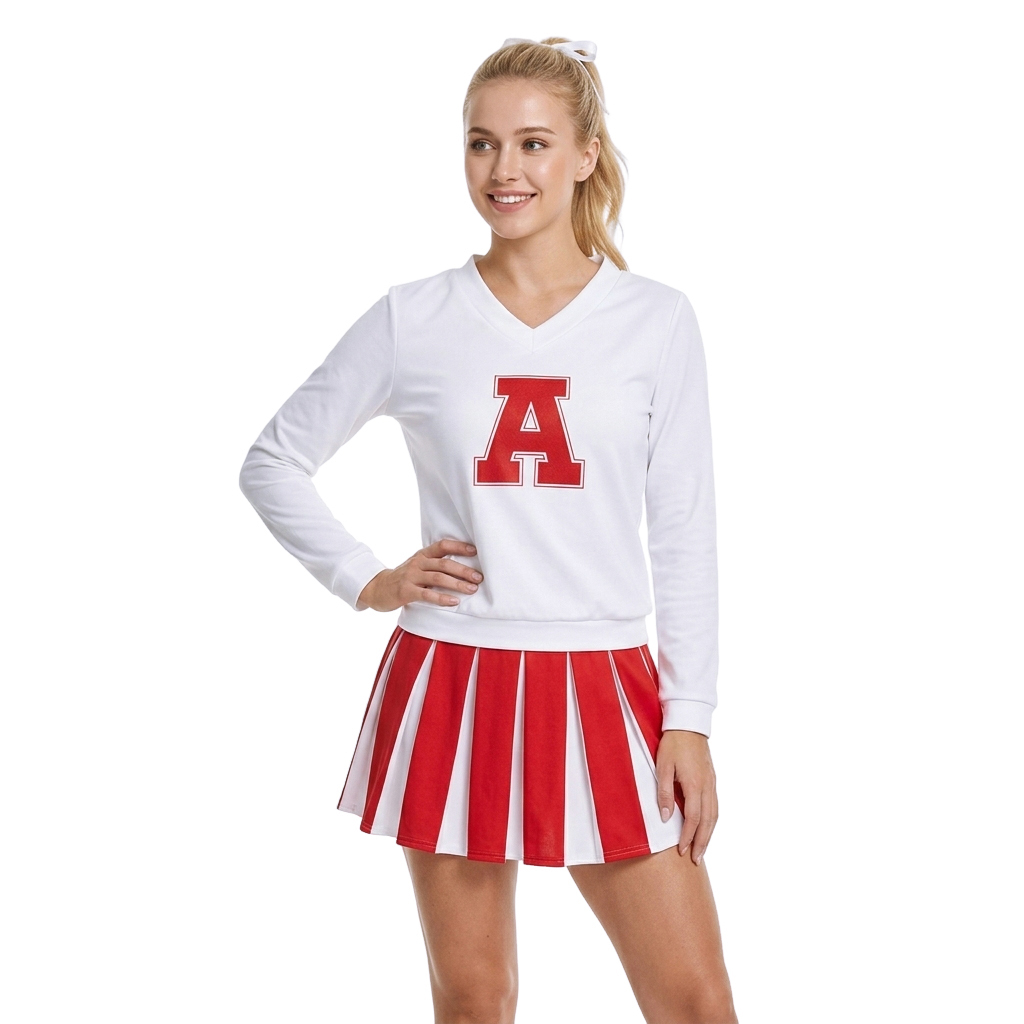 Pleated Skirt Women - Betty Nerd Cheerleader Uniform Vrouwen Filmkarakter