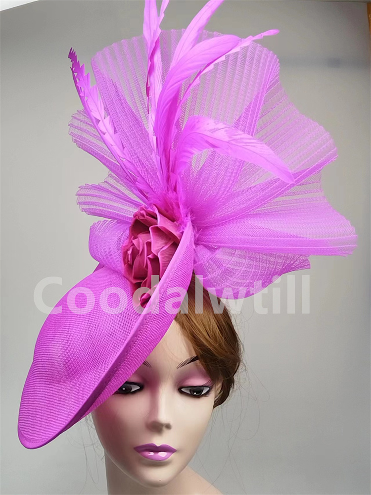 Women'S Fashion Kentucky Derby - Elegante Bloem Tovenaar Bunker Cap Bruiloft