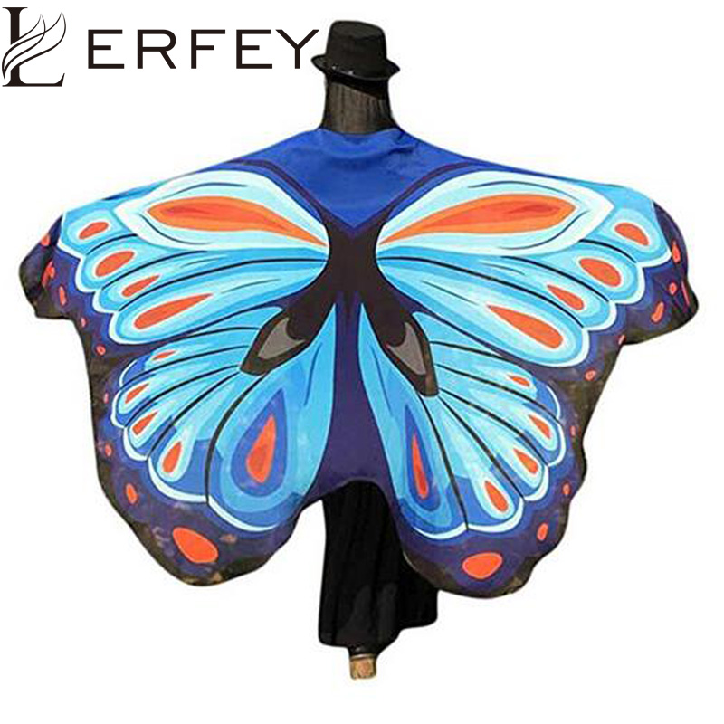 Women'S Fashion Poncho - Lerfey Vrouwen Strand Sjaal Pashmina Vlinder