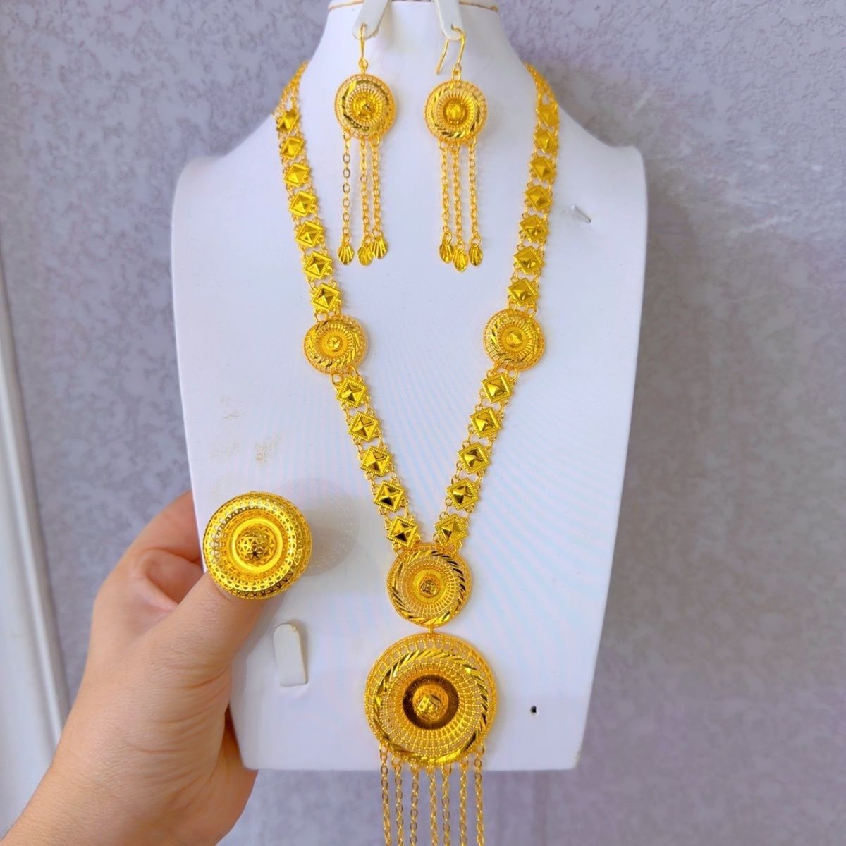 Women'S Fashion Rings Gold - Fashion Dubai 24K Vergulde Aangepaste Ketting