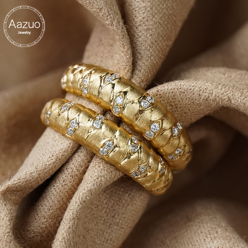 Women'S Fashion Rings Gold - Aazuo Fijne Sieraden Echt 18K Geel