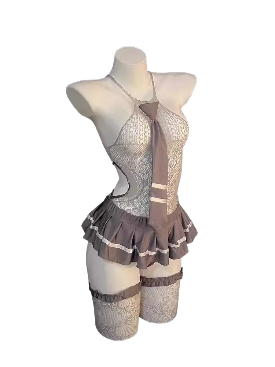 Pleated Skirt Women - Sexy, verleidelijke, uniforme, exotische dameslingerie set;