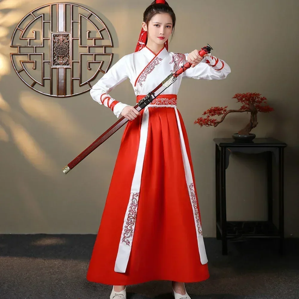 Women'S Fashion Leggings - Moderne Hanfu Vrouwen Top Rok 2-delige