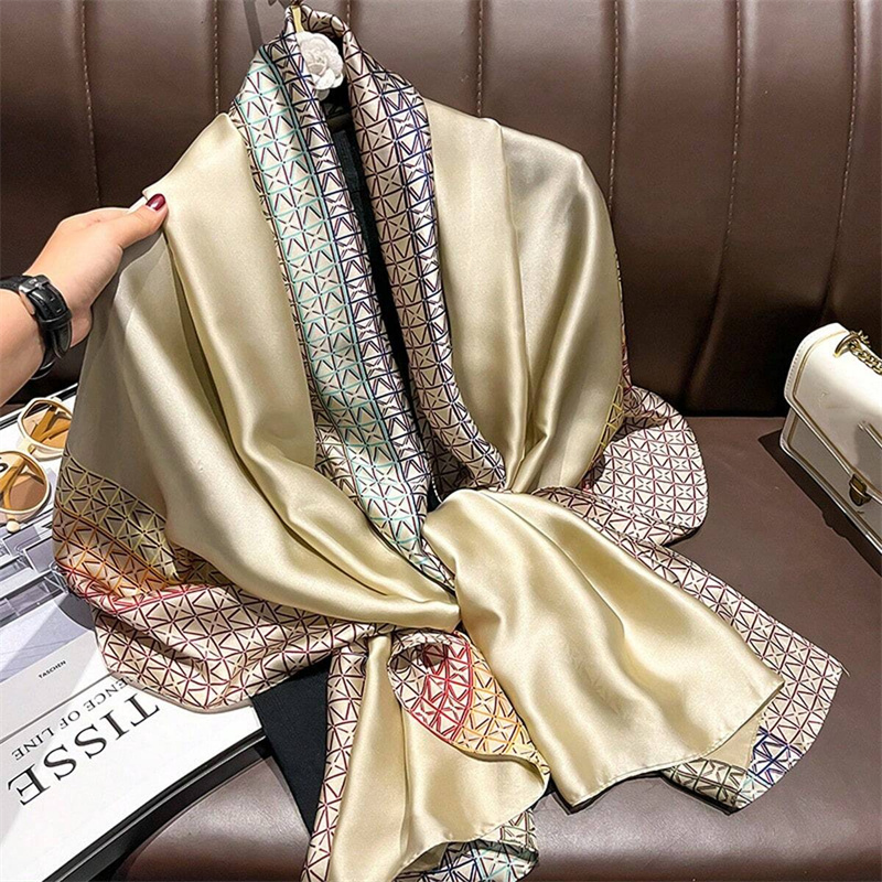 Women'S Fashion Poncho - 2024 Zijden Sjaals Vrouwen Luxe Merk
