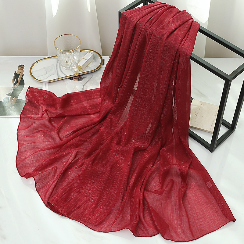 Women'S Fashion Poncho - Dames Dunne Zijden Sjaal Effen Zuidoost-Aziatische