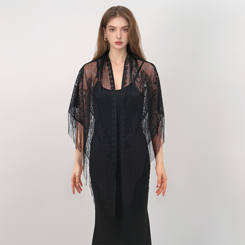 Nieuwe Borduren Kanten Sjaal B - Women'S Fashion Poncho recensie en prijs