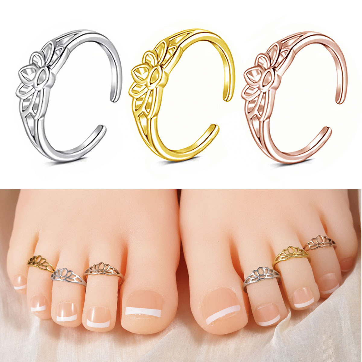Roestvrijstalen lotusbloem tee - Women'S Fashion Rings Gold recensie en prijs