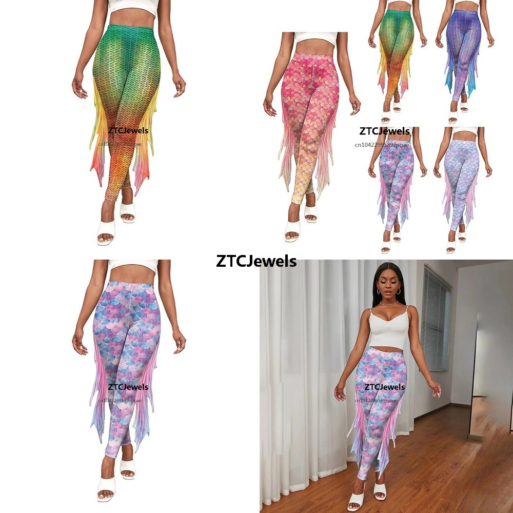 Zeemeermin schaal bedrukte leg - Women'S Fashion Leggings recensie en prijs